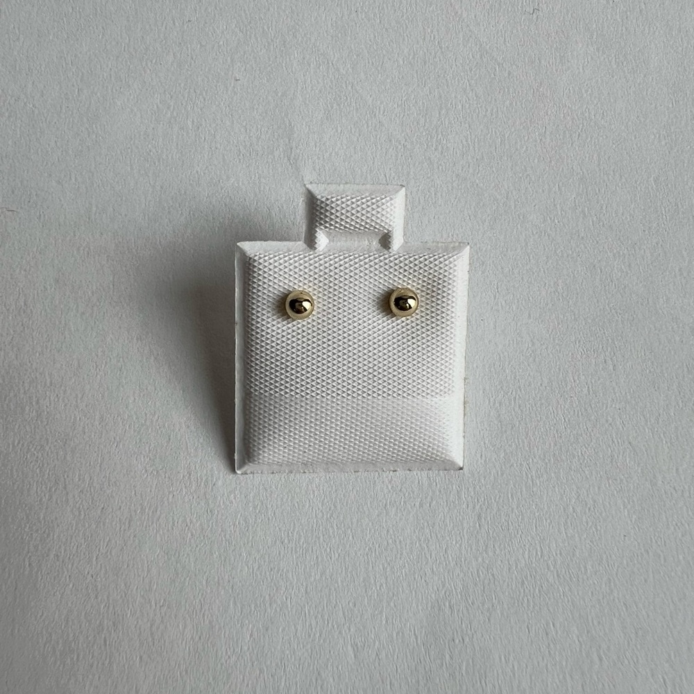 14k Gold Plated Ball Stud Earrings